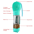 3-in-1 Portable Dog Water Bottle and Food Dispenser