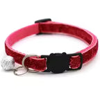 Adjustable Colorful Cat Collar with Bell for Pets